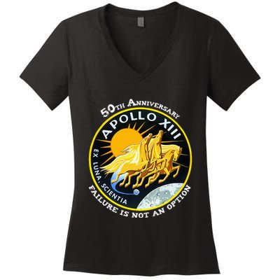 Apollo 13 Failure Is Not An Option Women's V-Neck T-Shirt