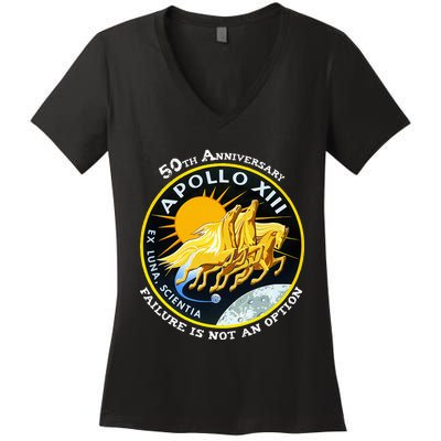 Apollo 13 Failure Is Not An Option Women's V-Neck T-Shirt