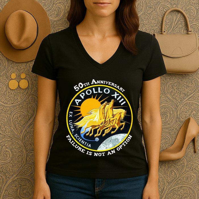 Apollo 13 Failure Is Not An Option Women's V-Neck T-Shirt