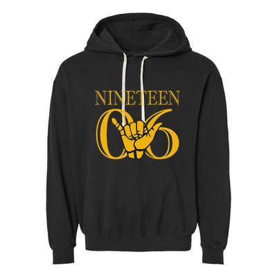 Alpha 1906 Gold Alpha Hand Sign Garment-Dyed Fleece Hoodie