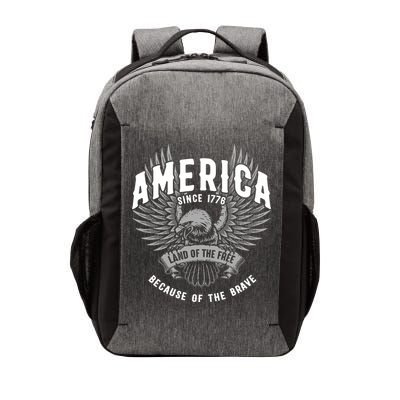 America 1776 Land Of Free Because Of The Brave Usa Eagle Gift Vector Backpack