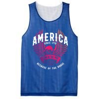 America 1776 Land Of Free Because Of The Brave Usa Eagle Funny Gift Mesh Reversible Basketball Jersey Tank