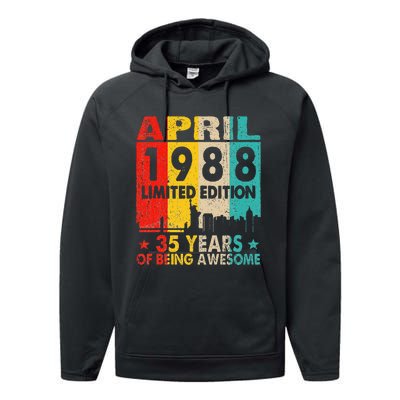 April 1988 Limited Edition 35 Years Of Being Awesome Performance Fleece Hoodie