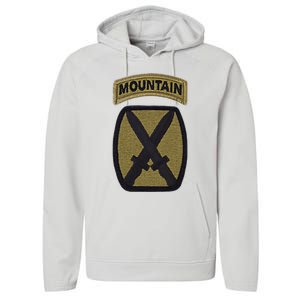 Army 10th Mountain Division Military Veteran Morale Performance Fleece Hoodie