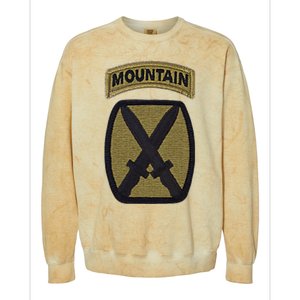 Army 10th Mountain Division Military Veteran Morale Colorblast Crewneck Sweatshirt