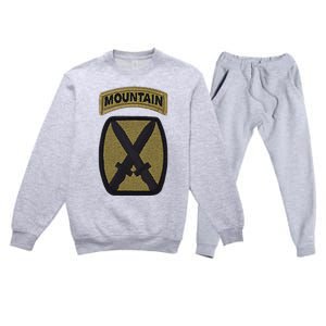 Army 10th Mountain Division Military Veteran Morale Premium Crewneck Sweatsuit Set