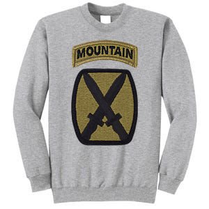 Army 10th Mountain Division Military Veteran Morale Tall Sweatshirt