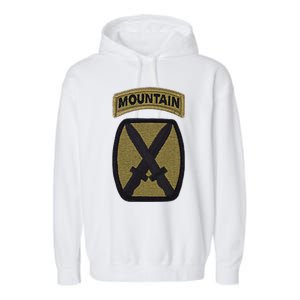 Army 10th Mountain Division Military Veteran Morale Garment-Dyed Fleece Hoodie