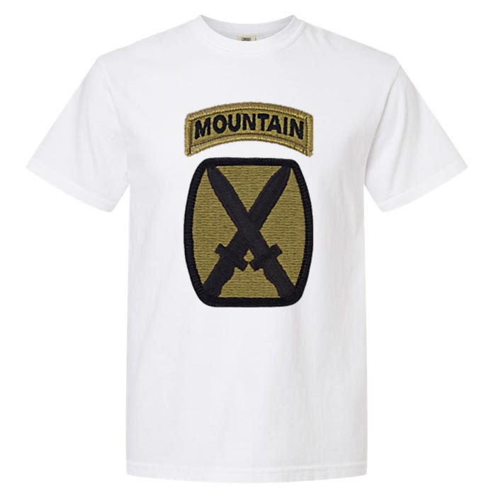 Army 10th Mountain Division Military Veteran Morale Garment-Dyed Heavyweight T-Shirt