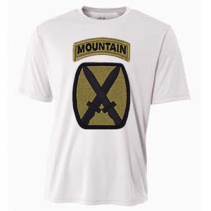 Army 10th Mountain Division Military Veteran Morale Cooling Performance Crew T-Shirt