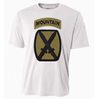 Army 10th Mountain Division Military Veteran Morale Cooling Performance Crew T-Shirt