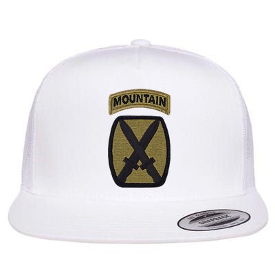 Army 10th Mountain Division Military Veteran Morale Flat Bill Trucker Hat