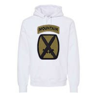 Army 10th Mountain Division Military Veteran Morale Premium Hoodie