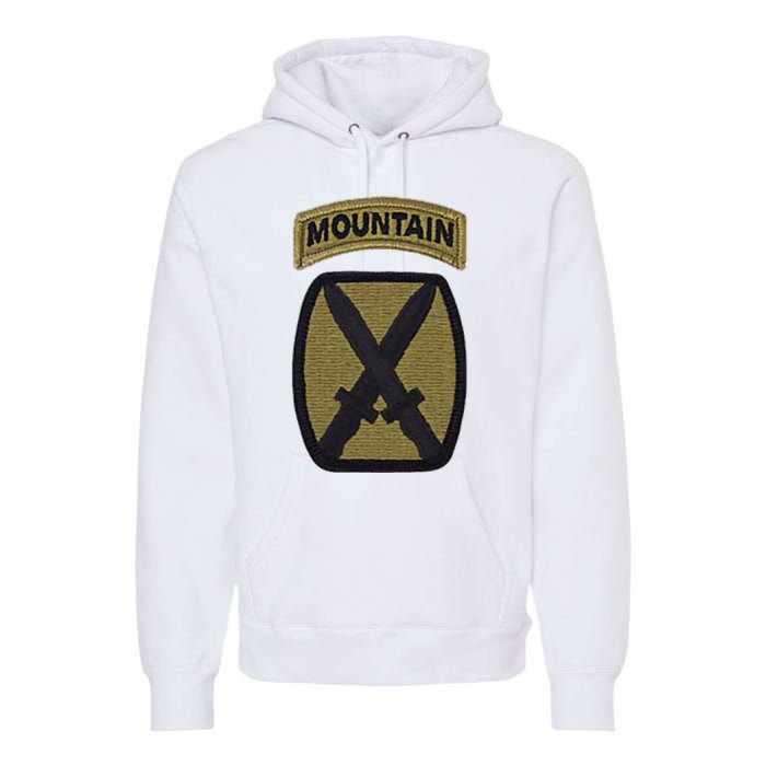 Army 10th Mountain Division Military Veteran Morale Premium Hoodie