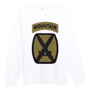 Army 10th Mountain Division Military Veteran Morale Premium Crewneck Sweatshirt