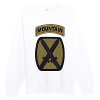 Army 10th Mountain Division Military Veteran Morale Premium Crewneck Sweatshirt