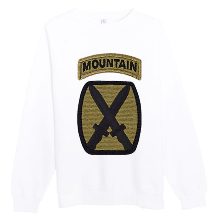 Army 10th Mountain Division Military Veteran Morale Premium Crewneck Sweatshirt