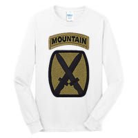 Army 10th Mountain Division Military Veteran Morale Tall Long Sleeve T-Shirt