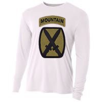 Army 10th Mountain Division Military Veteran Morale Cooling Performance Long Sleeve Crew