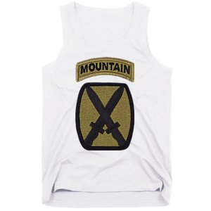 Army 10th Mountain Division Military Veteran Morale Tank Top