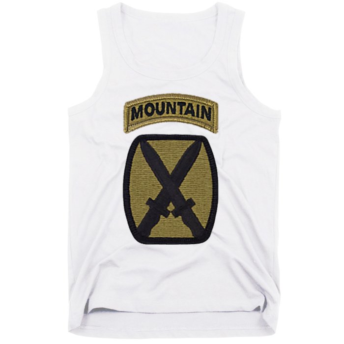 Army 10th Mountain Division Military Veteran Morale Tank Top