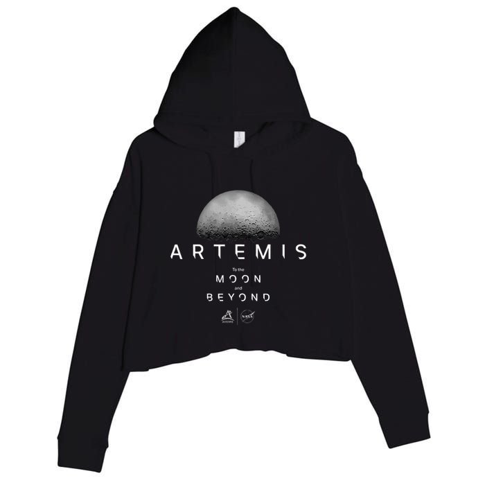 Artemis 1 N.Asa Launch Mission To The Moon And Beyond Crop Fleece Hoodie