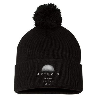 Artemis 1 N.Asa Launch Mission To The Moon And Beyond Pom Pom 12in Knit Beanie
