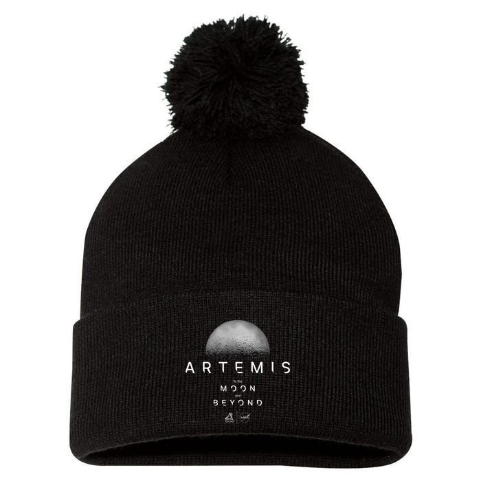 Artemis 1 N.Asa Launch Mission To The Moon And Beyond Pom Pom 12in Knit Beanie