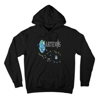 Artemis 1 Route Map SLS Rocket Launch Mission To The Moon Hoodie