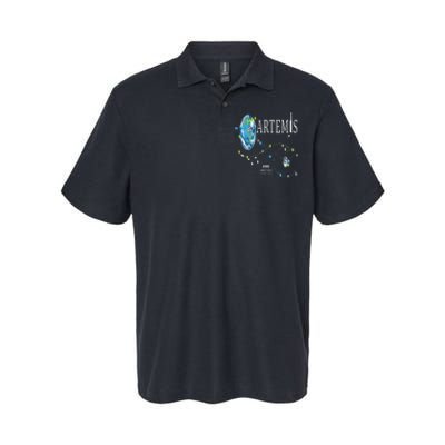 Artemis 1 Route Map SLS Rocket Launch Mission To The Moon Softstyle Adult Sport Polo