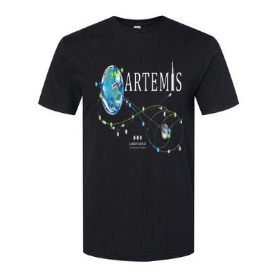 Artemis 1 Route Map SLS Rocket Launch Mission To The Moon Softstyle CVC T-Shirt