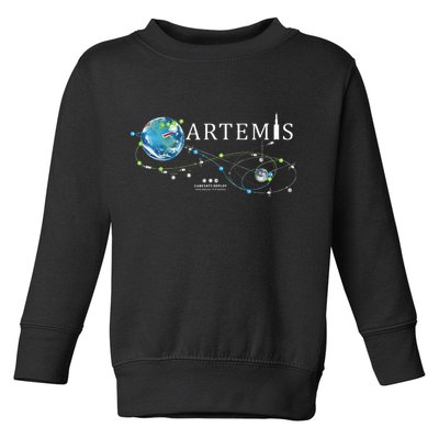 Artemis 1 Route Map SLS Rocket Launch Mission To The Moon Toddler Sweatshirt