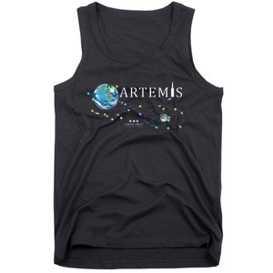 Artemis 1 Route Map SLS Rocket Launch Mission To The Moon Tank Top