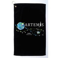 Artemis 1 Route Map SLS Rocket Launch Mission To The Moon Golf Towel