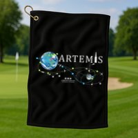Artemis 1 Route Map SLS Rocket Launch Mission To The Moon Golf Towel