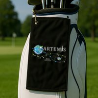 Artemis 1 Route Map SLS Rocket Launch Mission To The Moon Golf Towel