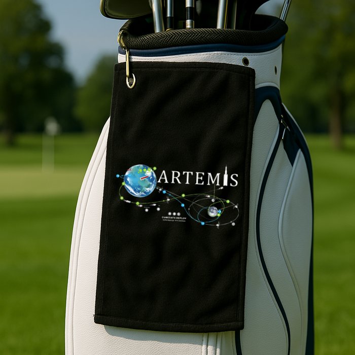 Artemis 1 Route Map SLS Rocket Launch Mission To The Moon Golf Towel