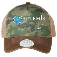 Artemis 1 Route Map SLS Rocket Launch Mission To The Moon Legacy Tie Dye Trucker Hat