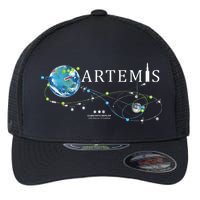 Artemis 1 Route Map SLS Rocket Launch Mission To The Moon Flexfit Unipanel Trucker Cap