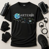 Artemis 1 Route Map SLS Rocket Launch Mission To The Moon Performance Shirt