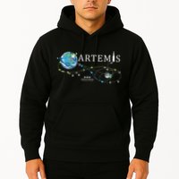 Artemis 1 Route Map SLS Rocket Launch Mission To The Moon Hoodie