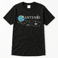 Artemis 1 Route Map SLS Rocket Launch Mission To The Moon Tall T-Shirt