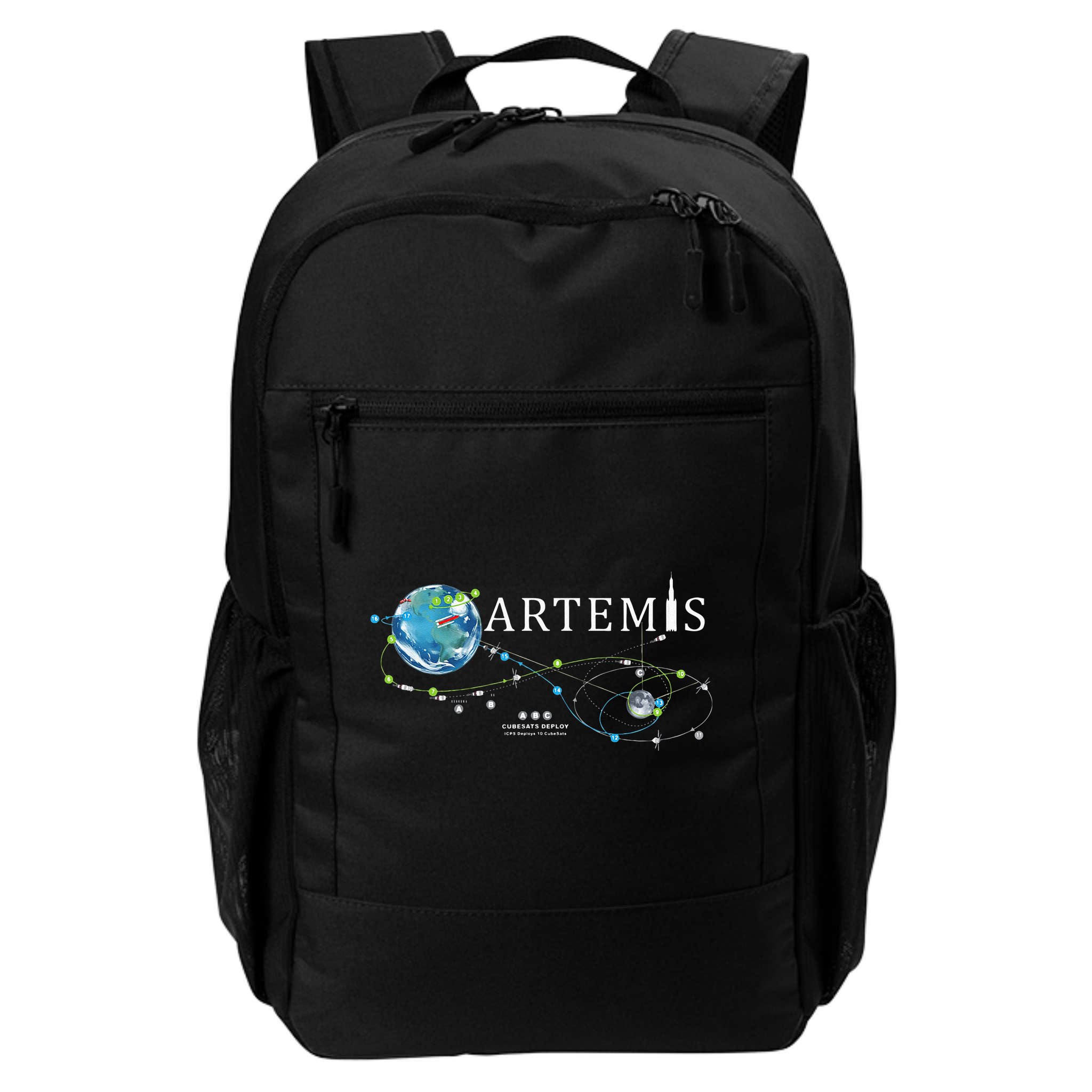Artemis 1 Route Map SLS Rocket Launch Mission To The Moon Backpack
