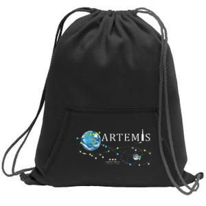 Artemis 1 Route Map SLS Rocket Launch Mission To The Moon Sweatshirt Cinch Pack Bag