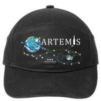 Artemis 1 Route Map SLS Rocket Launch Mission To The Moon 7-Panel Snapback Hat