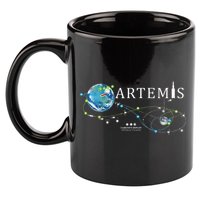 Artemis 1 Route Map SLS Rocket Launch Mission To The Moon 11oz C Handle Ceramic Mug