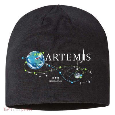 Artemis 1 Route Map SLS Rocket Launch Mission To The Moon Sustainable Beanie