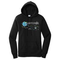 Artemis 1 Route Map SLS Rocket Launch Mission To The Moon Women's Pullover Hoodie