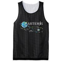 Artemis 1 Route Map SLS Rocket Launch Mission To The Moon Mesh Reversible Basketball Jersey Tank