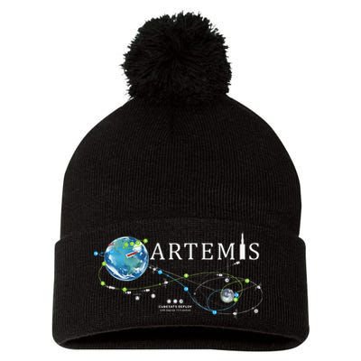 Artemis 1 Route Map SLS Rocket Launch Mission To The Moon Pom Pom 12in Knit Beanie